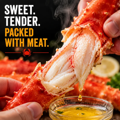 Premium Wild-Caught Alaskan King Crab Legs-Jumbo Size, Flash Frozen for Freshness