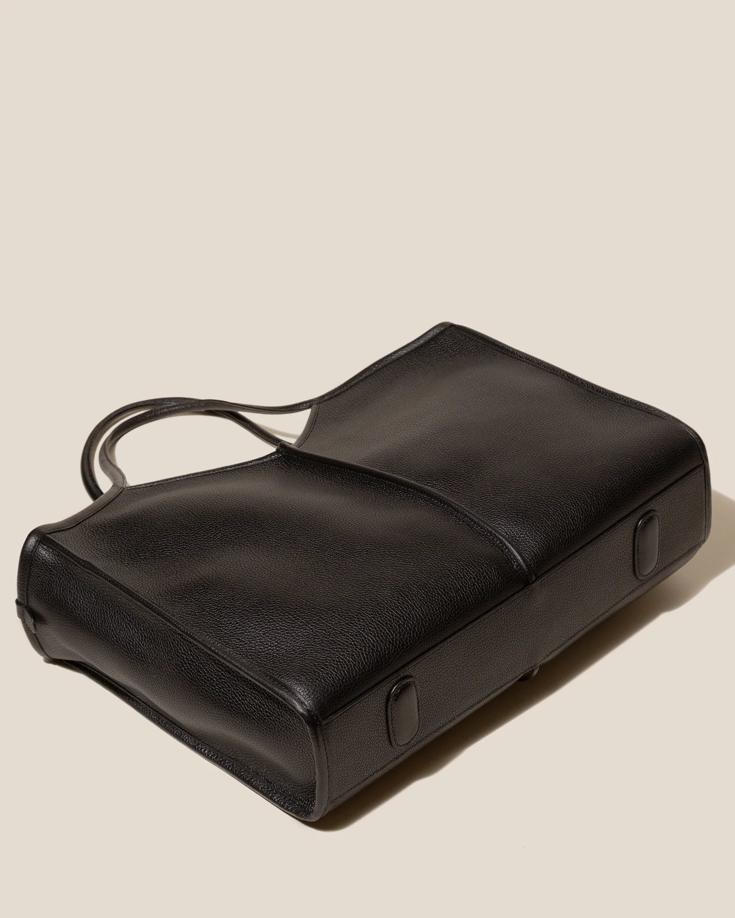 Knotted Ring Handle Soft Leather Large Tote Bag
