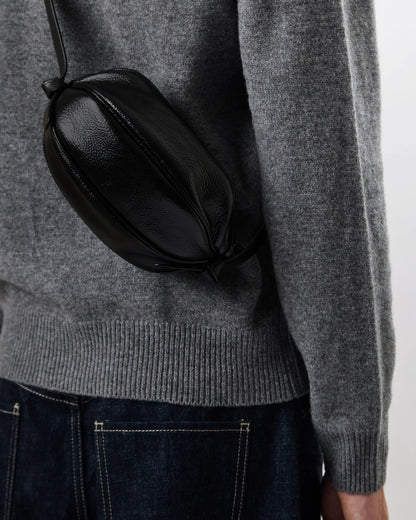 Knotted Detail Leather Mini Crossbody Bag