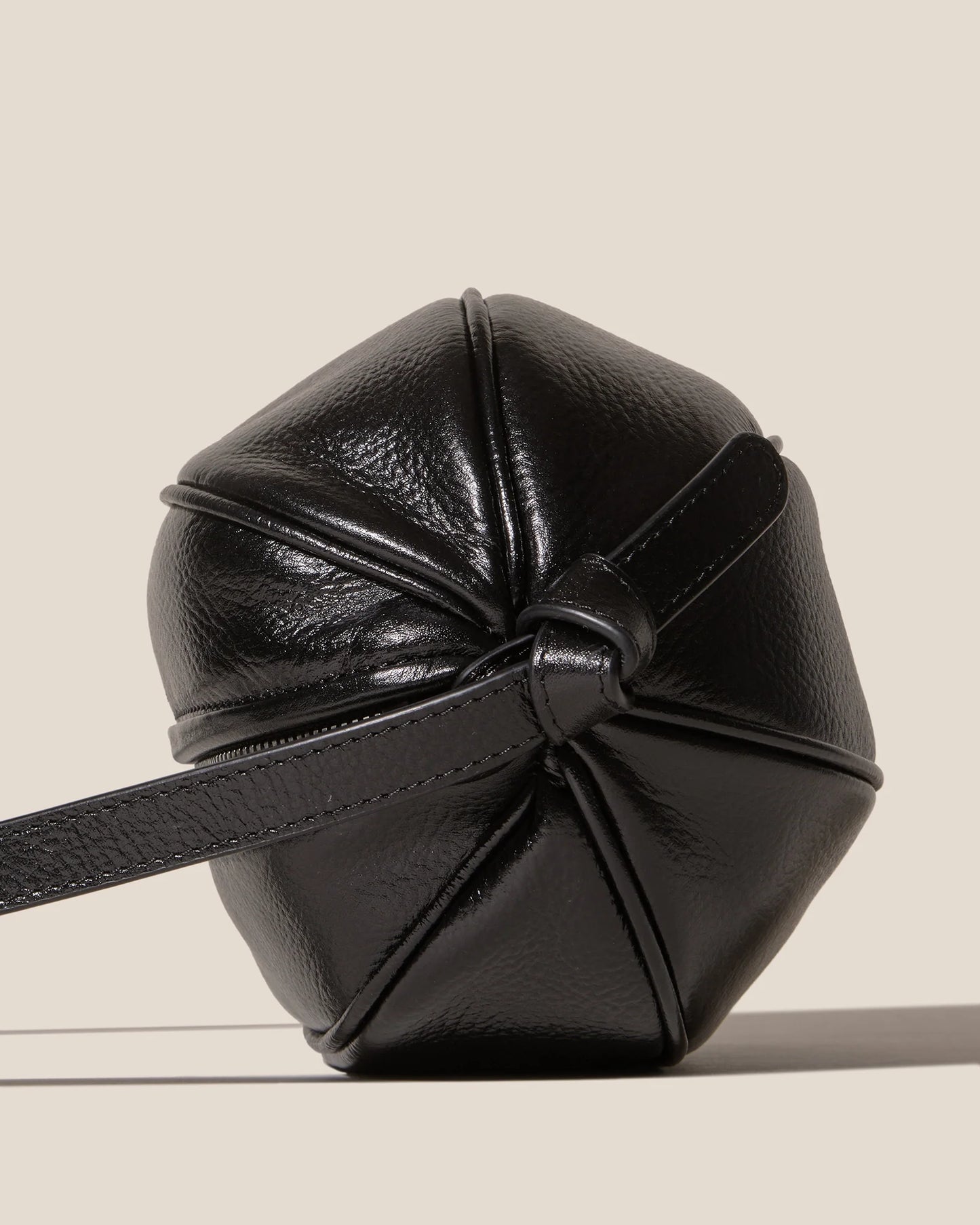 Knotted Detail Leather Mini Crossbody Bag